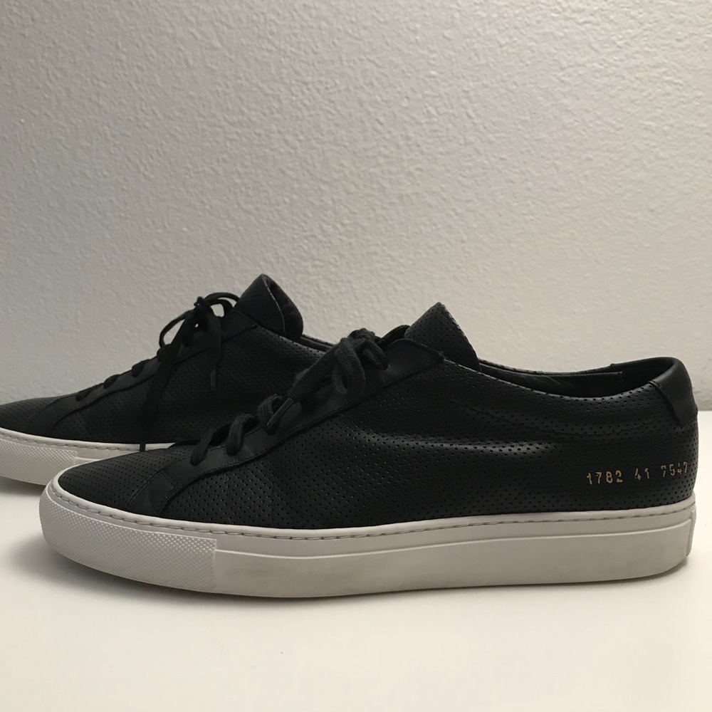 Men’s Black Perforated Common Projects